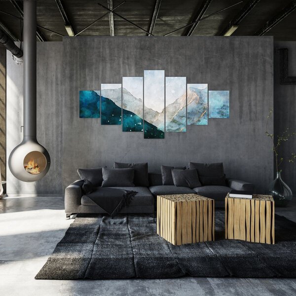 Obraz - Kresba hor (210x100 cm)