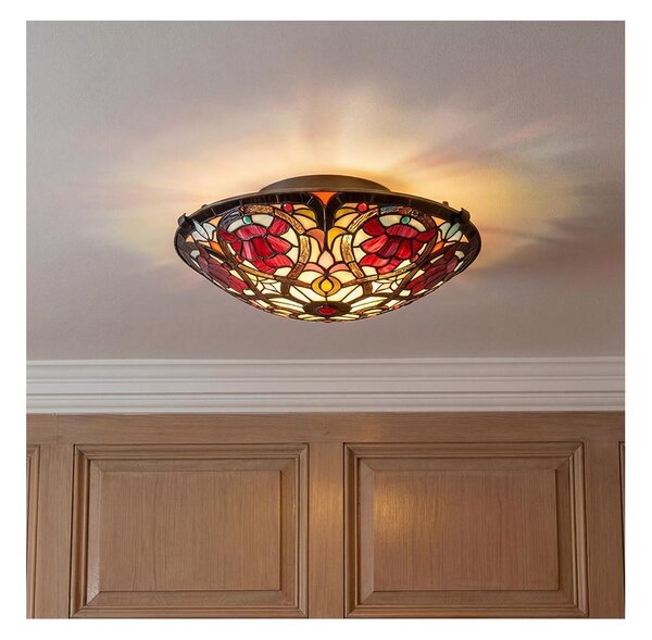 Quoizel QZ-LARISSA-F - Stropní svítidlo Tiffany LARISSA 2xE27/40W/230V