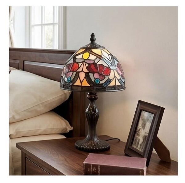 Quoizel QZ-LARISSA-TL-S - Stolní lampa Tiffany LARISSA 1xE14/40W/230V