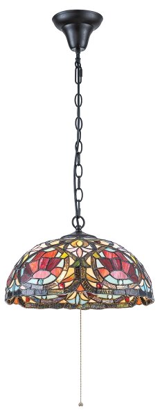 Quoizel QZ-LARISSA-P - Lustr na řetězu Tiffany LARISSA 3xE27/60W/230V