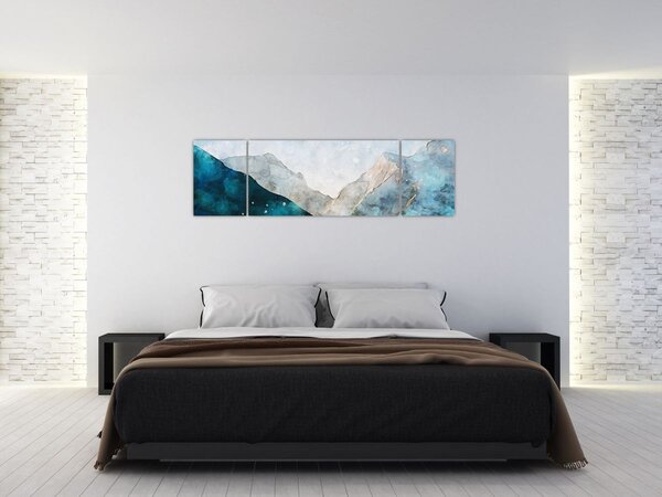 Obraz - Kresba hor (170x50 cm)