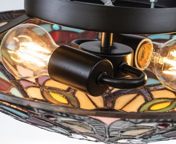 Quoizel QZ-LARISSA-F - Stropní svítidlo Tiffany LARISSA 2xE27/40W/230V