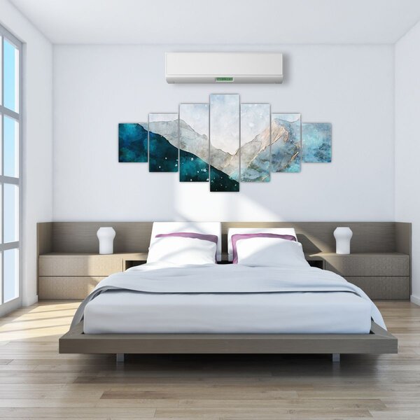 Obraz - Kresba hor (210x100 cm)