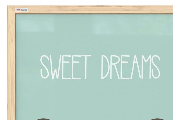 Allboards,Magnetický obraz- sweet dreams 60x40cm v přírodním dřevěném rámu,TM64D_00061