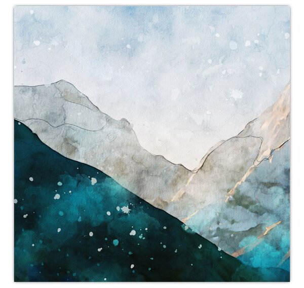 Obraz - Kresba hor (30x30 cm)