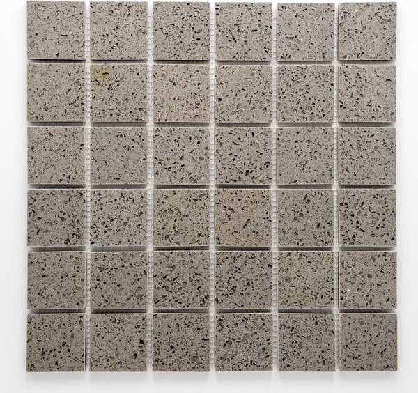 Mozaika z umělého kamene šedá 48x48mm