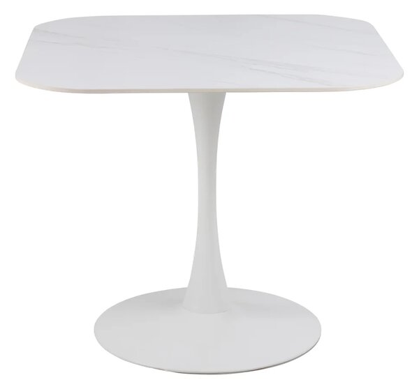 Actona Jídelní stůl MALTA 90 cm bílý mramor