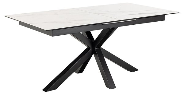 Actona Jídelní rozkládací stůl Heaven 168/210 cm bílý mramor/černý