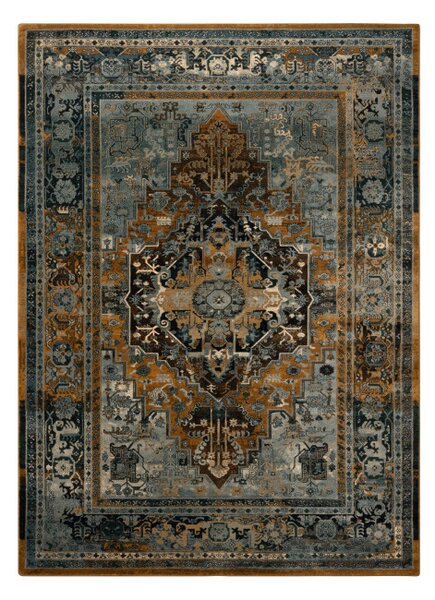 Vlněný koberec POLONIA ALHAMBRA Ornament, koňakový rám