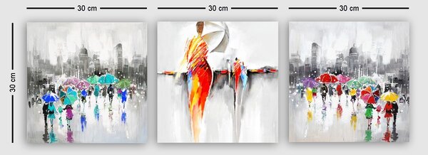 Wallity Sada obrazů KONNOR 3 ks vícebarevná
