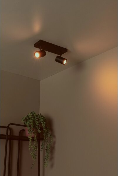 Lucide 53910/02/30 - Bodové svítidlo AMIGO 2xGU10/40W/230V černá