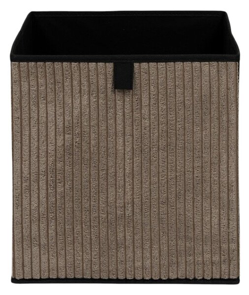 HowHomely Úložný box CORDUROY 30x30 cm taupe/černý