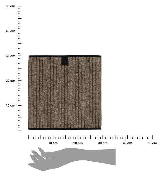 HowHomely Úložný box CORDUROY 30x30 cm taupe/černý