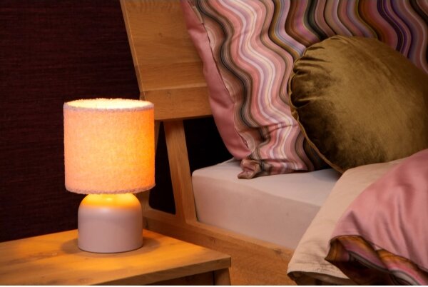 Lucide 10516/01/66 - Stolní lampa WOOLLY 1xE14/40W/230V růžová