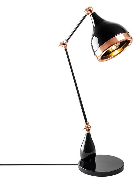 Opviq Stolní lampa Yildo černá/měděná