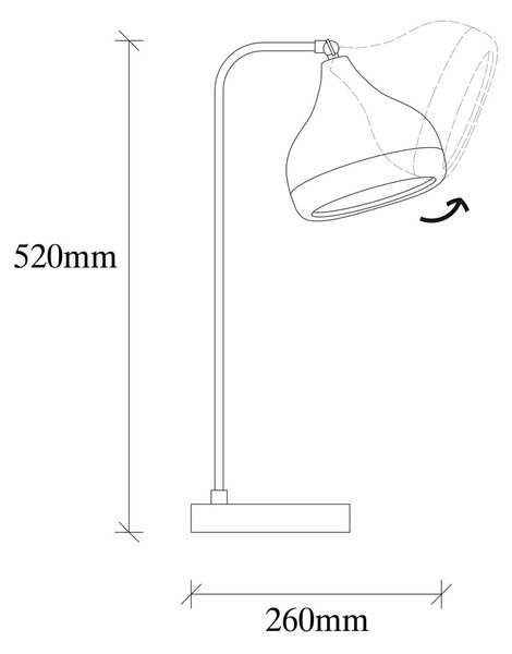 Opviq Stolní lampa Yildo bílá/zlatá