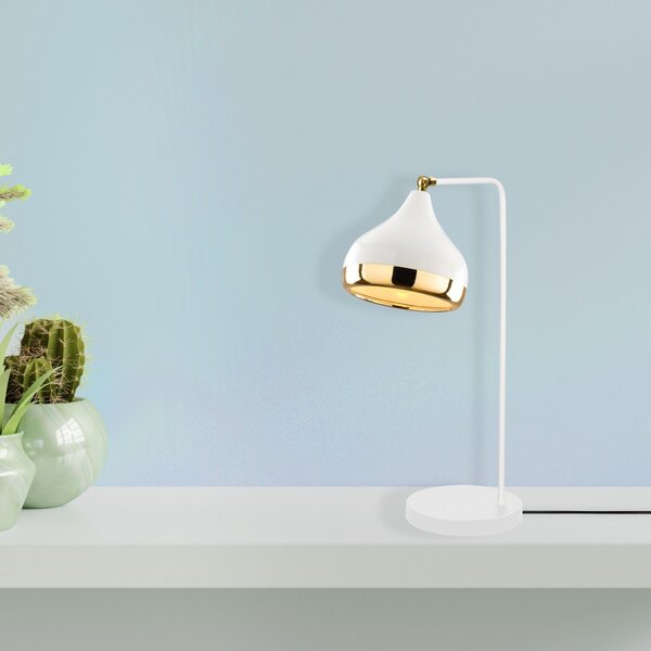 Opviq Stolní lampa Yildo bílá/zlatá