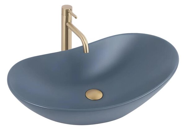 REA-U6373 - Umyvadlo na desku ROYAL 35,5x61,5 cm keramika/modrá