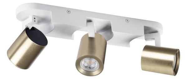 Kanlux 38966 - Bodové svítidlo LAURIN 3xGU10/10W/230V mosaz/bílá