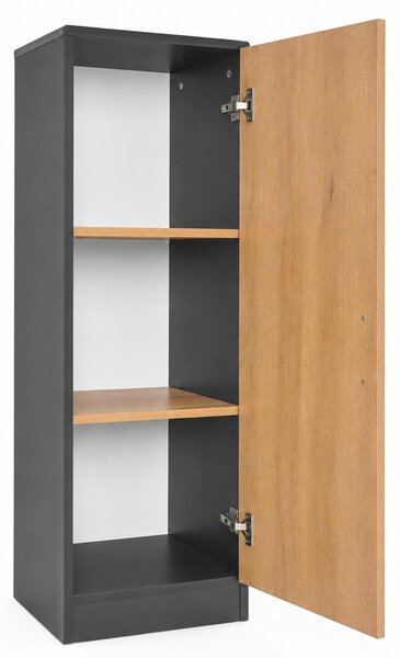 SKŘÍŇ NA ŠANONY, antracitová, medový dub, 38/114/32 cm MID.YOU - Online Only kancelářský nábytek, Online Only