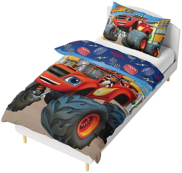 Bavlněné ložní povlečení Plamínek a čtyřkoláci – motiv Ready to Race? - 100% bavlna - 70x90 cm + 140x200 cm