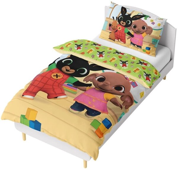 Bavlněné ložní povlečení Zajíček Bing a Slonice Sula ve školce - 100% bavlna - 70x90 cm + 140x200 cm