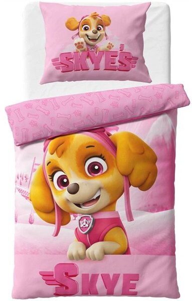 Bavlněné ložní povlečení Tlapková patrola - Paw Patrol - motiv pilotka Skye - 100% bavlna - 70x90 cm + 140x200 cm