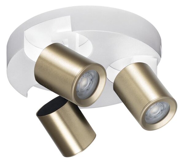 Kanlux 38967 - Bodové svítidlo LAURIN 3xGU10/10W/230V mosaz/bílá