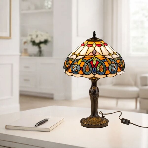 Brilagi - Tiffany vitrážová stolní lampa LUISA 1xE27/40W/230V