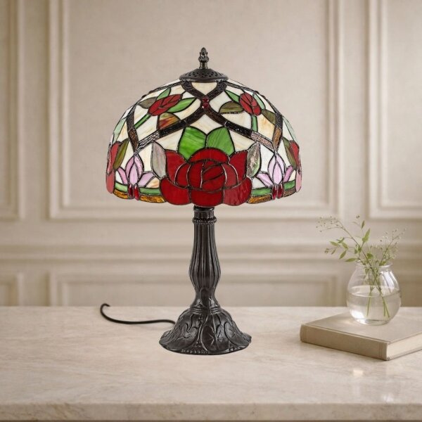 Brilagi - Tiffany vitrážová stolní lampa GARLAN 1xE27/40W/230V