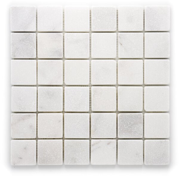 Kamenná mozaika bílá 48x48mm