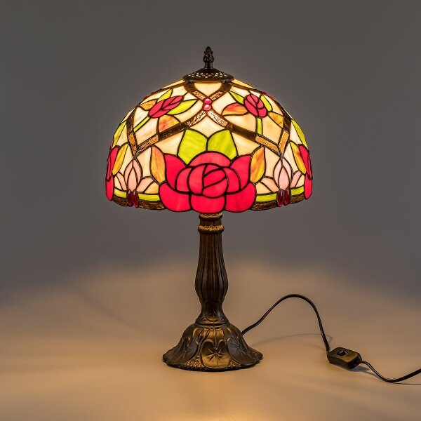 Brilagi - Tiffany vitrážová stolní lampa GARLAN 1xE27/40W/230V