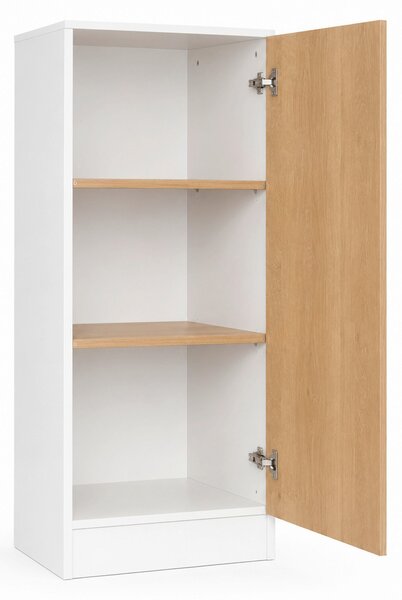 SKŘÍŇ NA ŠANONY, bílá, medový dub, 52/114/32 cm MID.YOU - Online Only kancelářský nábytek, Online Only