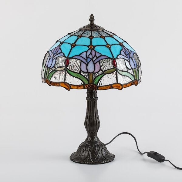 Brilagi - Tiffany vitrážová stolní lampa LORAS 1xE27/40W/230V