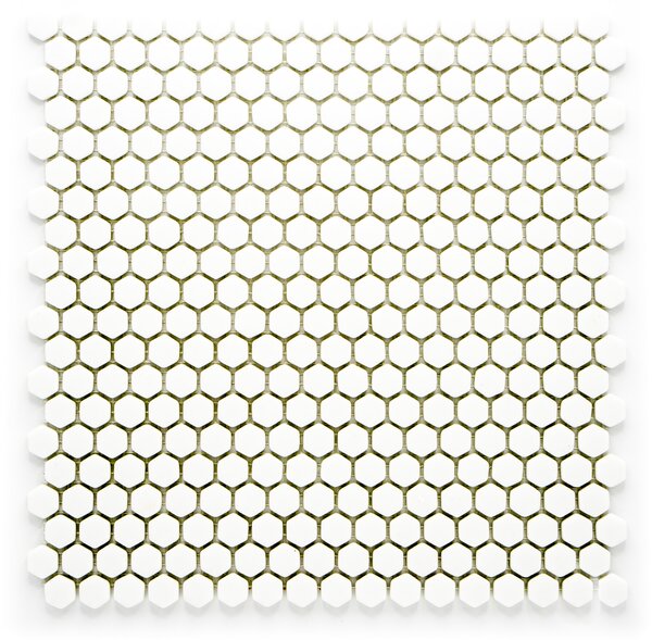 Skleněná mozaika bílá 15x6mm