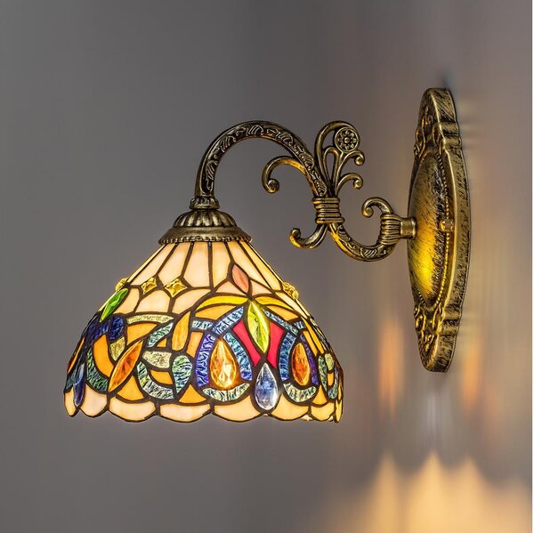 Brilagi - Tiffany vitrážová nástěnná lampa LUISA 1xE27/40W/230V