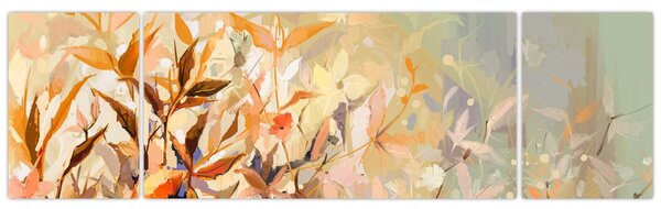 Obraz - Malované rostliny (170x50 cm)
