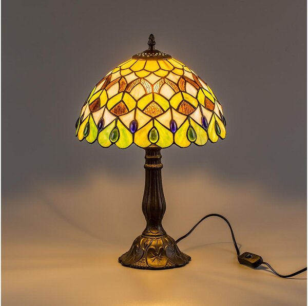 Brilagi - Tiffany vitrážová stolní lampa MARGARET 1xE27/40W/230V
