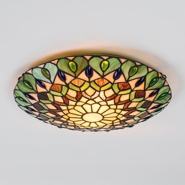 Brilagi - Tiffany vitrážové stropní svítidlo MARGARET 2xE27/60W/230V pr. 40 cm