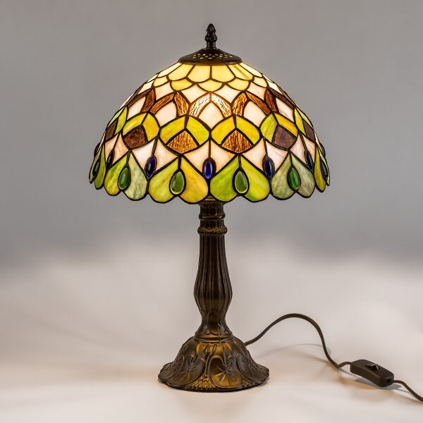 Brilagi - Tiffany vitrážová stolní lampa MARGARET 1xE27/40W/230V