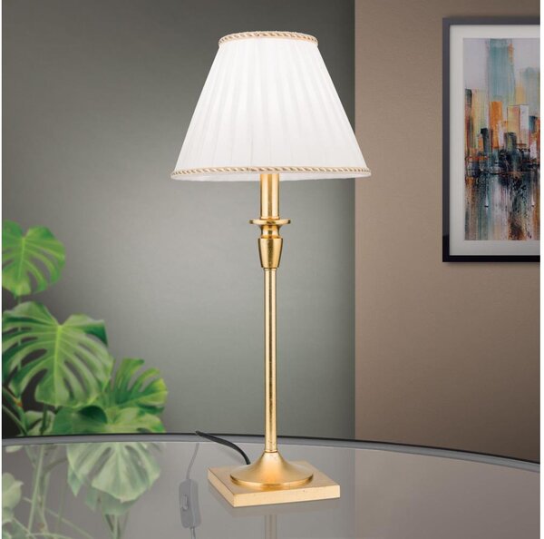 Orion LA 4-1049/1 - Stolní lampa FONSA 1xE27/60W/230V bílá/zlatá