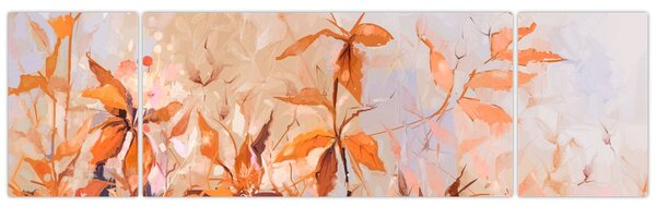 Obraz - Malované květiny (170x50 cm)