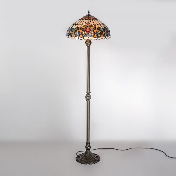 Brilagi - Tiffany vitrážová stojací lampa LUISA 2xE27/60W/230V