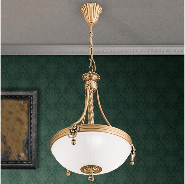 Orion HL 6-1611/3 - Lustr na řetězu ROCCA 3xE27/60W/230V pr. 32 cm bronz/bílá