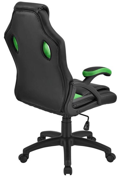 Ergonomická kancelářská židle, černá/zelená, nastavitelná