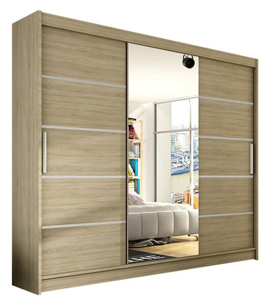 Velká šatní skříň ASTON VI 250 cm - Dub sonoma