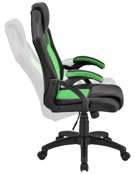 Ergonomická kancelářská židle, černá/zelená, nastavitelná