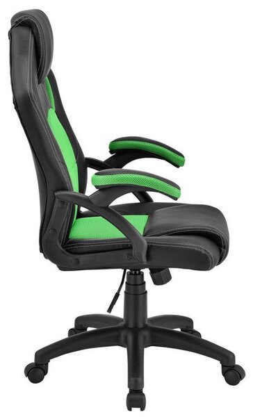 Ergonomická kancelářská židle, černá/zelená, nastavitelná