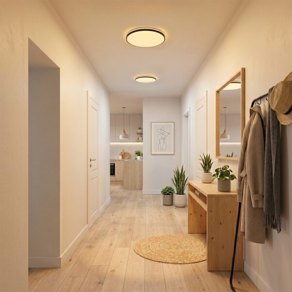 LED Stropní svítidlo HUGO LED/12/18/24W/230V 3000/4000/6500K pr. 30 cm IP54 čer