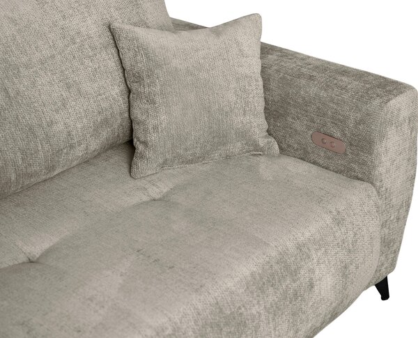 ROHOVÁ SEDAČKA, textil, šedohnědá P & B - Sedací soupravy, Online Only